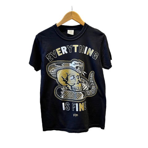 Everything Is Fine V7 Black Tee